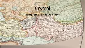  Presentation with map vintage - Theme featuring vintage 1907 copyrighted expired map background and a soft green colored foreground