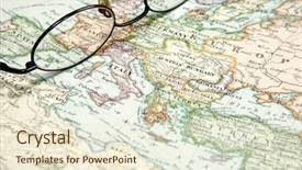  Presentation with map vintage - Presentation having vintage 1907 copyrighted expired map background and a cream colored foreground