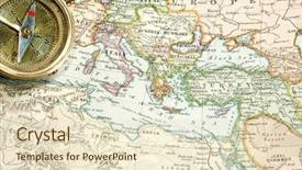  Presentation with map vintage - Audience pleasing presentation theme consisting of vintage 1907 copyrighted expired map backdrop and a lemonade colored foreground