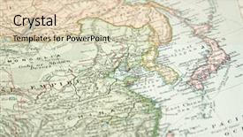  Presentation with map vintage - Presentation theme enhanced with vintage 1907 copyrighted expired map background and a lemonade colored foreground