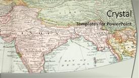  Presentation with map vintage - Audience pleasing slides consisting of vintage 1907 copyrighted expired map backdrop and a soft green colored foreground