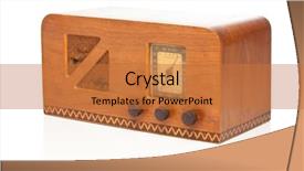  Presentation with vintage radio - Slide set consisting of 1940s - vintage 1940's radio isolated background and a red colored foreground