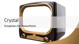  Presentation with 1950s - Amazing presentation theme having vintage 1950s television isolated backdrop and a white colored foreground