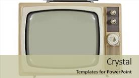  Presentation with 1960s - Beautiful theme featuring vintage 1960's portable television backdrop and a mint green colored foreground