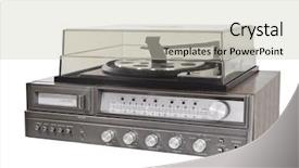  Presentation with 1970s - Cool new slides with vintage 1970s 8 track record backdrop and a soft green colored foreground