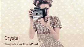  Presentation with camera film - Colorful presentation theme enhanced with vintage 4x6 film camera backdrop and a lemonade colored foreground