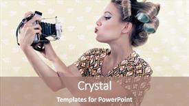  Presentation with camera film - Audience pleasing PPT theme consisting of vintage 4x6 film camera backdrop and a coral colored foreground