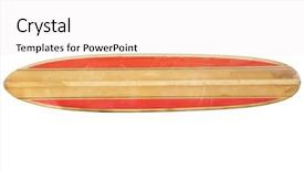  Presentation with black white vintage art - Slide set with vintage 60's surfboard isolated background and a white colored foreground