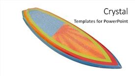  Presentation with black white vintage art - Colorful presentation theme enhanced with vintage 80's surfboard isolated backdrop and a white colored foreground