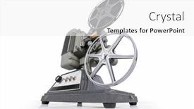  Presentation with vintage movie - Beautiful slides featuring vintage-8mm-home-movie-film backdrop and a white colored foreground