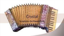  Presentation with accordion - Slide deck consisting of vintage accordion over white background background and a coral colored foreground