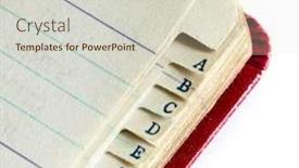  Presentation with vintage book - Colorful PPT theme enhanced with vintage-address-book-index backdrop and a soft green colored foreground