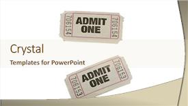  Presentation with raffle ticket - Slides enhanced with vintage admit one tickets close background and a lemonade colored foreground