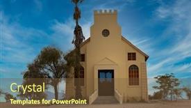  Presentation with build - Beautiful slides featuring vintage-african-church-build backdrop and a tawny brown colored foreground