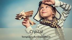  Presentation with plane - Audience pleasing slide set consisting of steel industry - old and dirty galvanized iron backdrop and a tawny brown colored foreground.