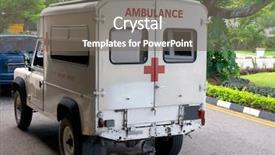  Presentation with ambulance - Amazing presentation theme having vintage ambulance at mahe international backdrop and a  colored foreground