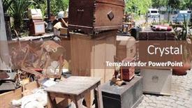  Presentation with flea - Amazing presentation theme having vintage-and-antique-objects backdrop and a tawny brown colored foreground