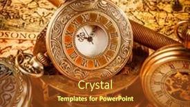  Presentation with vintage antique pocket watch vintage - Beautiful presentation theme featuring vintage-antique-pocket-watch backdrop and a tawny brown colored foreground