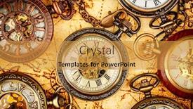  Presentation with vintage antique pocket watch vintage - Colorful presentation theme enhanced with vintage antique pocket watch backdrop and a gold colored foreground