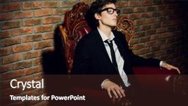  Presentation with black man fashion - PPT layouts featuring sexy young man in elegant background and a tawny brown colored foreground