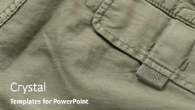  Presentation with army - Beautiful presentation theme featuring vintage army green pant backdrop and a gray colored foreground