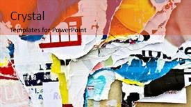  Presentation with posters - Audience pleasing PPT layouts consisting of vintage art - old posters grunge textures backdrop and a red colored foreground