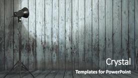  Presentation with vintage art - Beautiful slide set featuring vintage art - photo studio in old wooden backdrop and a dark gray colored foreground