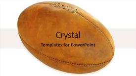  Presentation with australian - PPT layouts with vintage australian rules football isolated background and a gold colored foreground