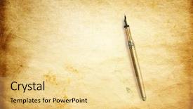  Presentation with ink - Slides with vintage background with ink-pen background and a blonde colored foreground