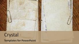  Presentation with vintage paper - Beautiful slides featuring vintage background with old paper backdrop and a coral colored foreground