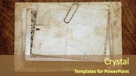  Presentation with vintage paper - Theme with vintage background with old paper background and a coral colored foreground