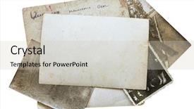  Presentation with vintage paper - Slide deck having vintage background with old paper background and a soft green colored foreground