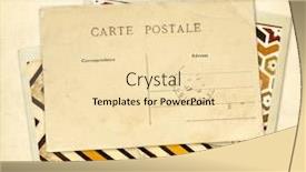  Presentation with postcard - Theme featuring vintage-background-with-post-cards background and a lemonade colored foreground