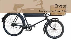  Presentation with baking vintage - Audience pleasing PPT theme consisting of vintage baker's bike backdrop and a coral colored foreground