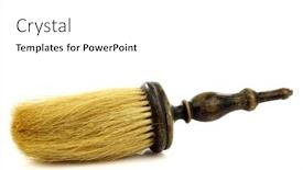  Presentation with barber - Beautiful PPT theme featuring vintage-barber-shaving-brush backdrop and a white colored foreground