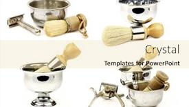  Presentation with barber - Slide set enhanced with vintage-barber-tools background and a lemonade colored foreground