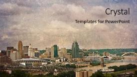  Presentation with kentucky - Presentation enhanced with vintage baseball - cincinnati riverfront shot from covington background and a soft green colored foreground