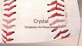  Presentation with vintage baseball - Audience pleasing PPT layouts consisting of vintage baseball closeup backdrop and a lemonade colored foreground