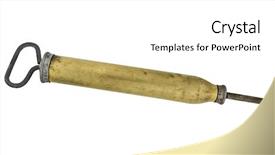  Presentation with pump - Cool new presentation theme with vintage bike pump isolated backdrop and a white colored foreground