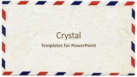  Presentation with mail - Beautiful slides featuring vintage blank air mail envelope backdrop and a sky blue colored foreground