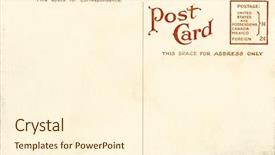  Presentation with postcard - Colorful theme enhanced with vintage blank postcard backdrop and a cream colored foreground
