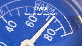  Presentation with refrigerator - Slides having vintage blue refrigerator thermometer macro background and a  colored foreground