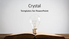  Presentation with light book - Audience pleasing presentation design consisting of vintage book and light bulb backdrop and a  colored foreground