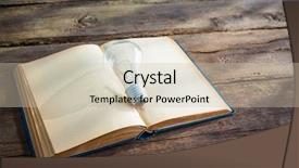  Presentation with light book - Audience pleasing theme consisting of vintage book and light bulb backdrop and a soft green colored foreground