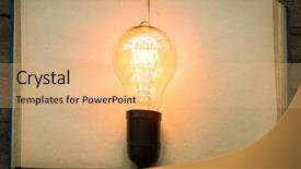  Presentation with light book - Presentation theme with vintage book and light bulb background and a  colored foreground