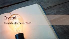  Presentation with light book - Amazing slides having vintage book and light bulb backdrop and a lemonade colored foreground