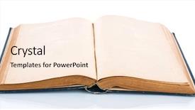  Presentation with vintage book - Presentation consisting of vintage book isolated on white background and a cream colored foreground