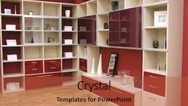  Presentation with vintage book - Audience pleasing slide deck consisting of vintage book lamp - bookcase backdrop and a red colored foreground