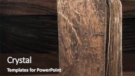  Presentation with vintage book - Colorful PPT layouts enhanced with vintage book on a wooden backdrop and a tawny brown colored foreground