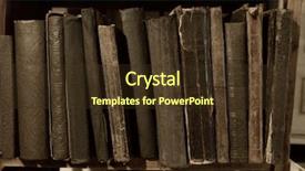  Presentation with vintage book - Colorful slide set enhanced with vintage books in a row backdrop and a tawny brown colored foreground